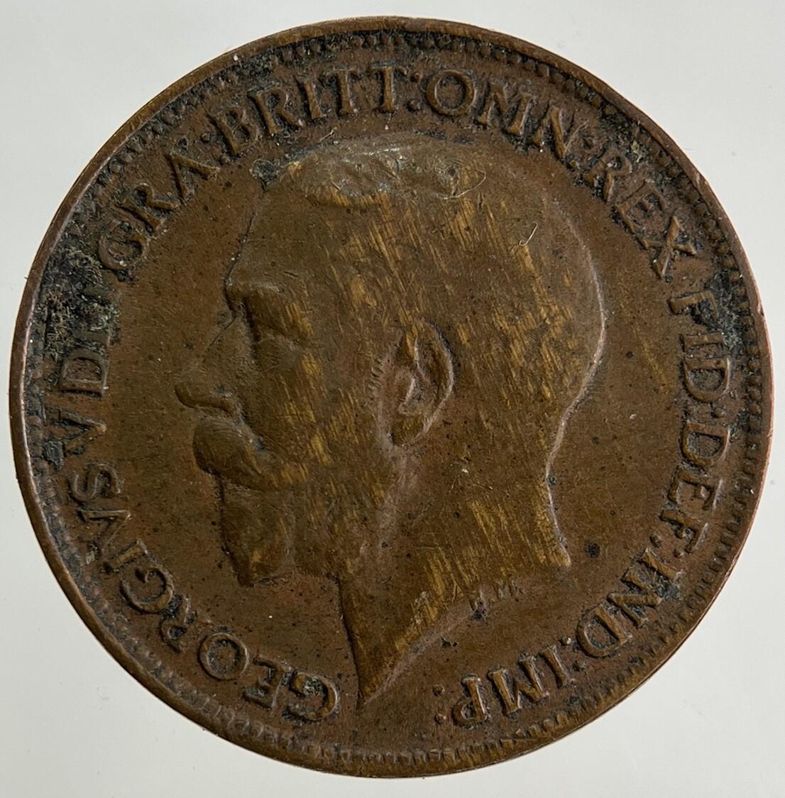 1922 George V Farthing Coin | Fine Collectable Grade