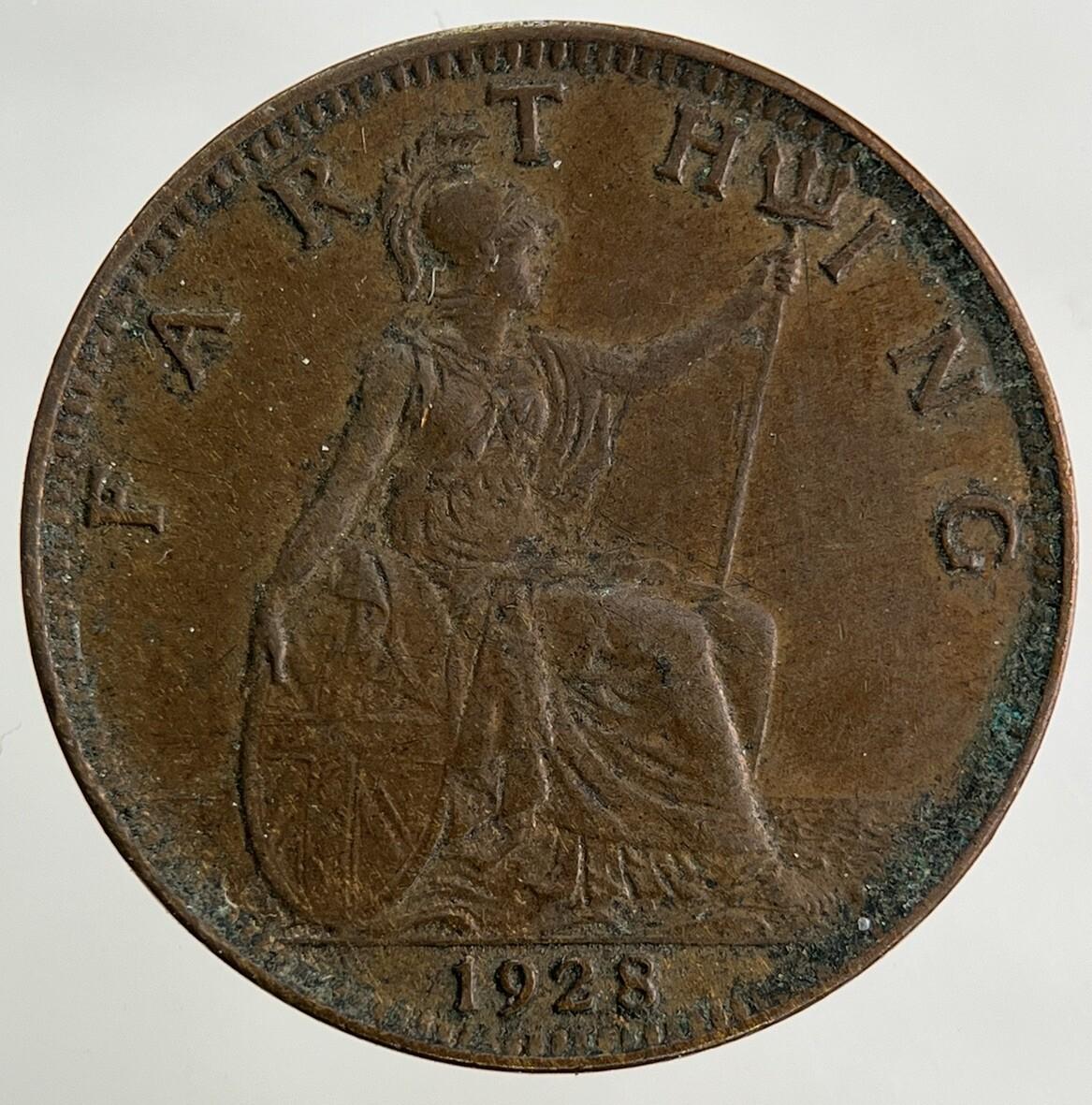 1928 George V Farthing Coin | Fine Collectable Grade