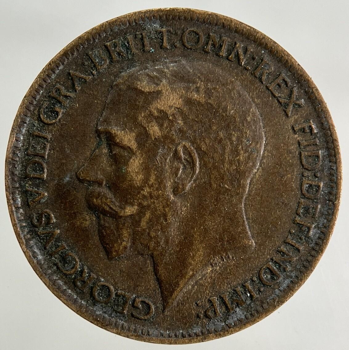 1918 George V Farthing Coin | Fine Collectable Grade