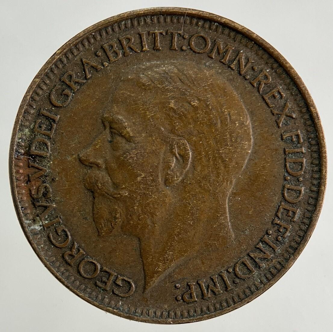 1927 George V Farthing Coin | Fine Collectable Grade