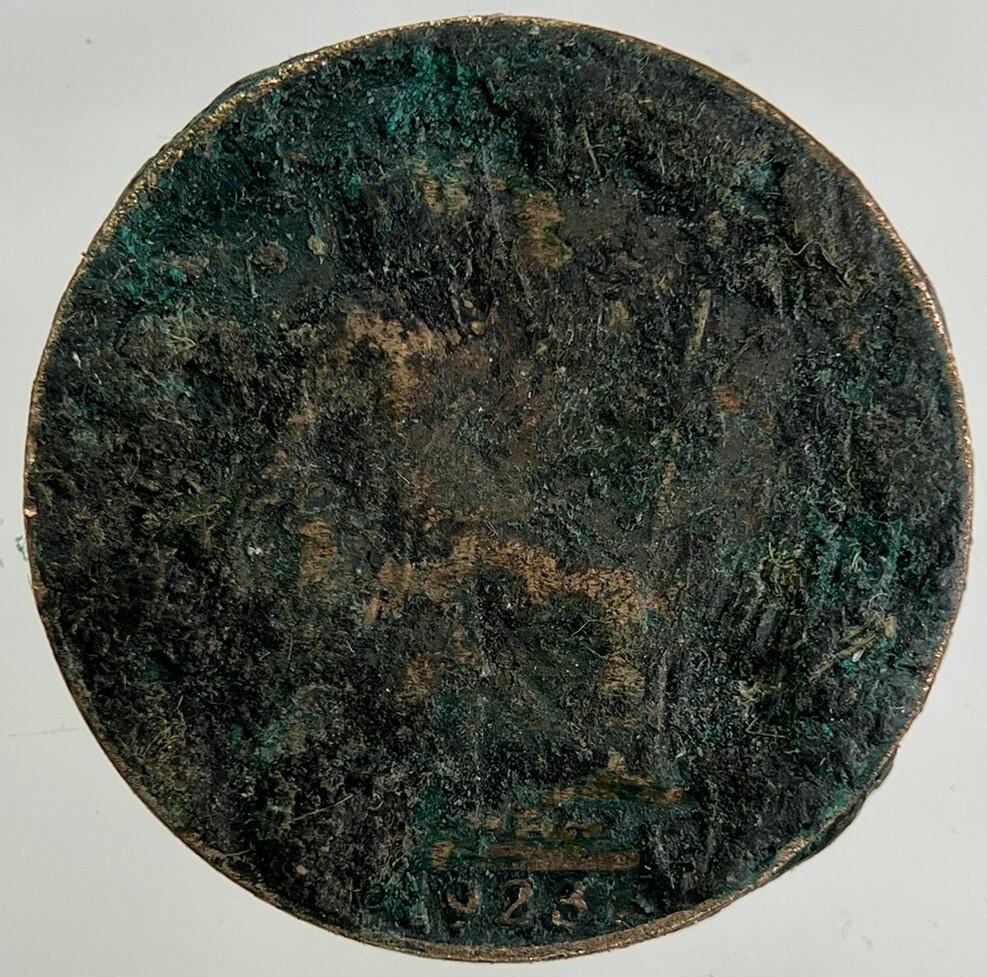 1923 George V Farthing Coin | Worn Grade