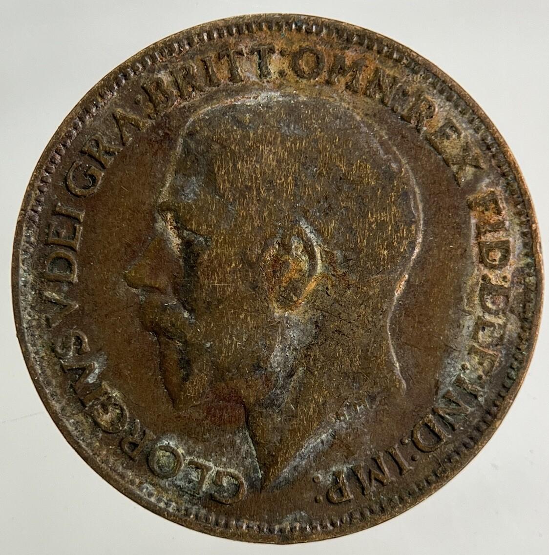 1923 George V Farthing Coin | Fine Collectable Grade