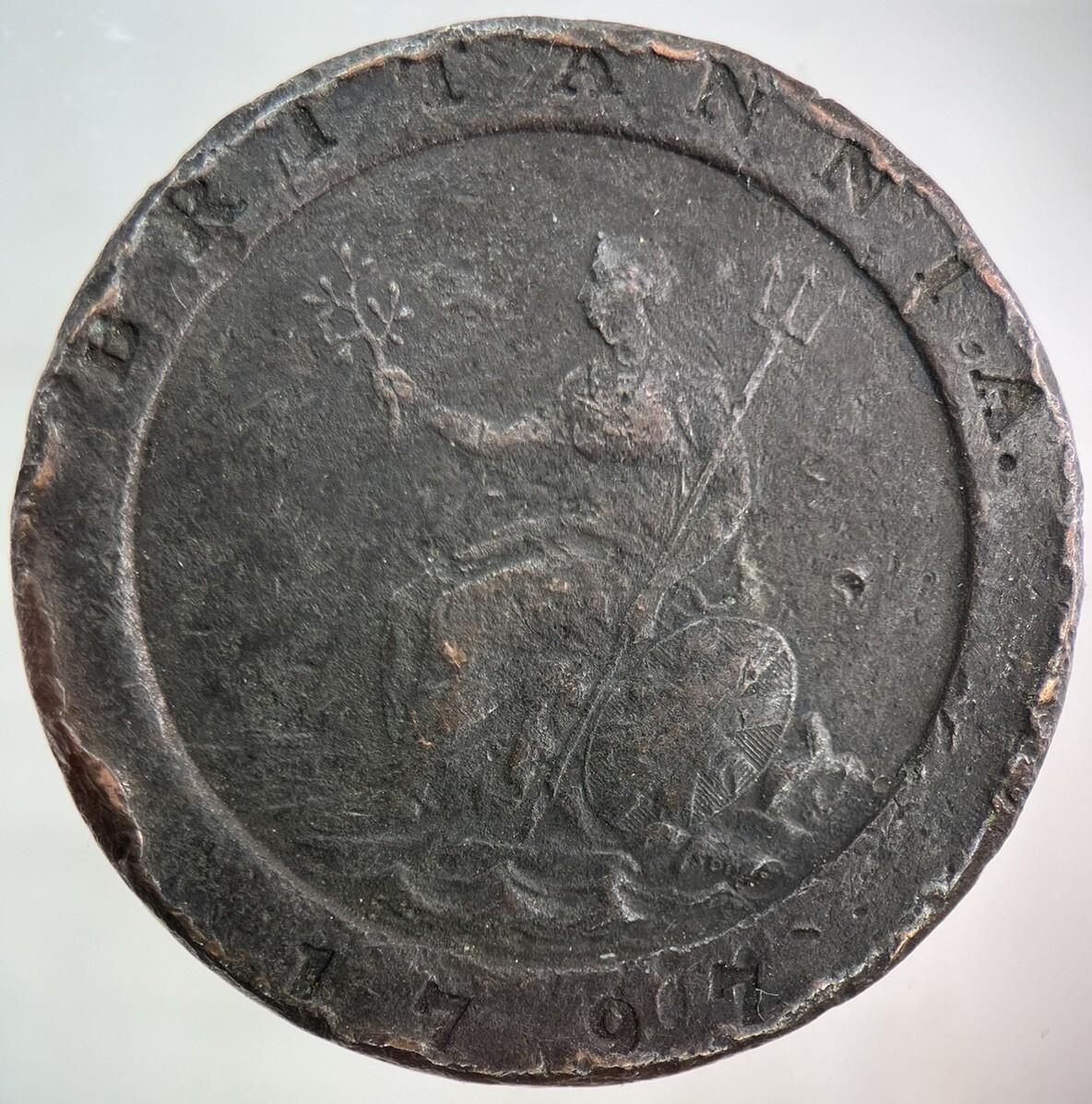 1797 George III 3rd Cartwheel Two-Pence Coin | Fine Collectable Grade