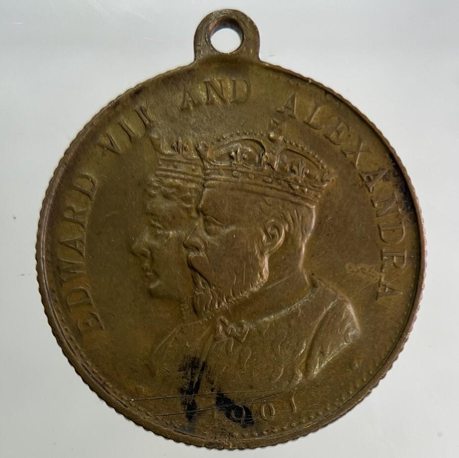 1901 Edward VII Commemorative Medal Coin | Fine Collectable Grade