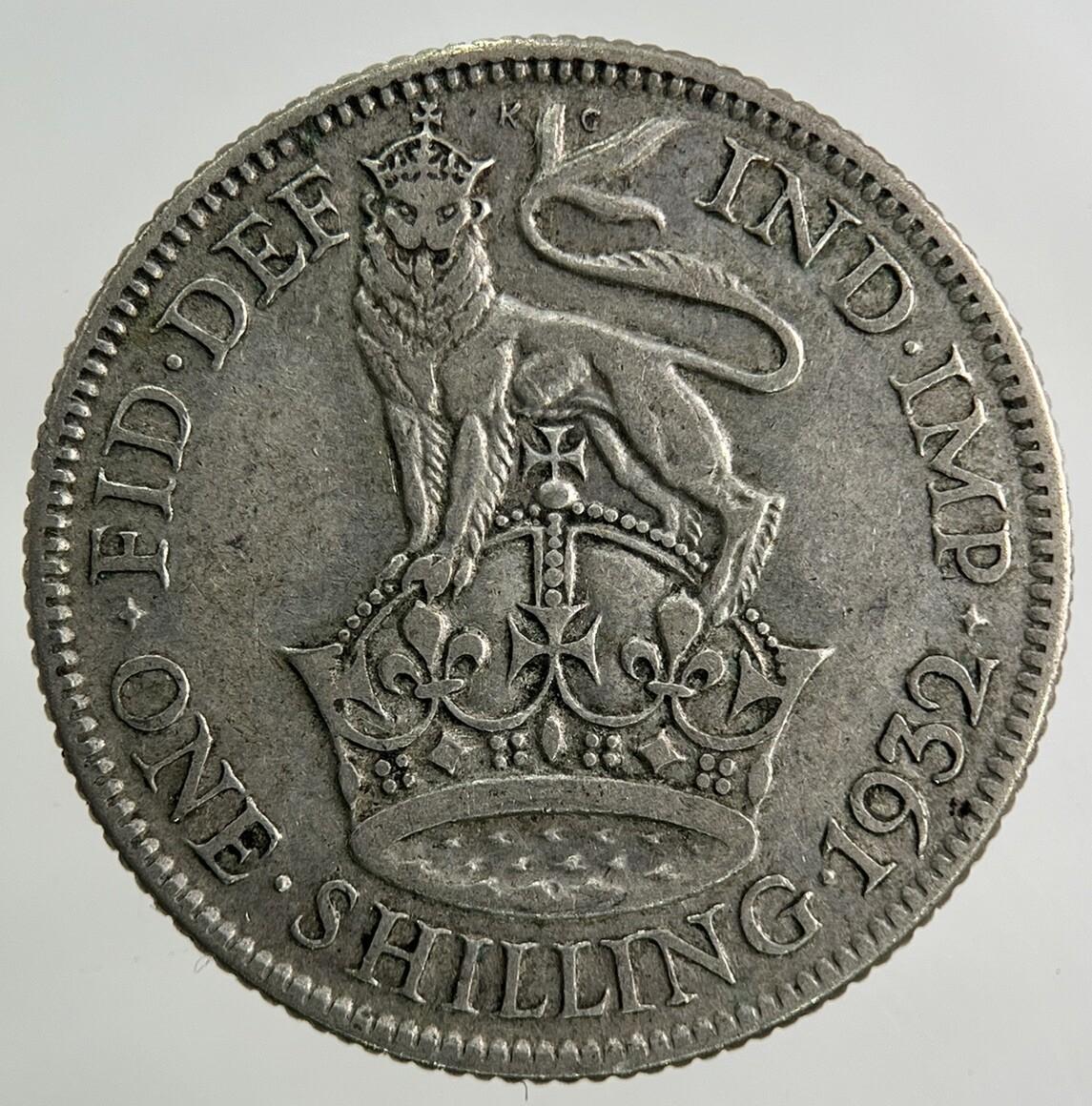 1932 George V Shilling Silver Coin | Fine Collectable Grade