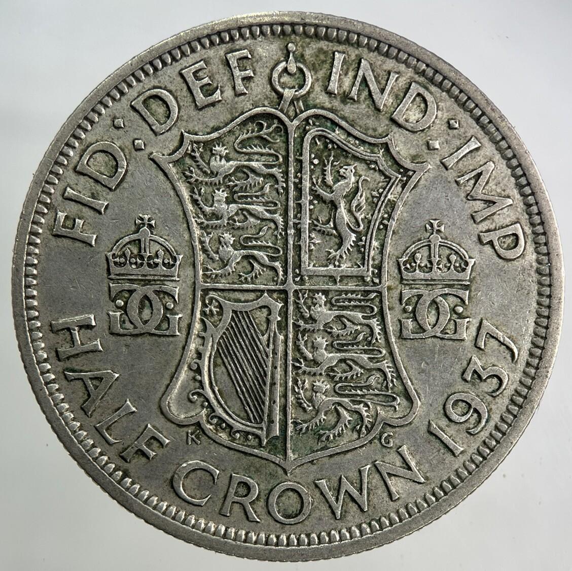 1937 George VI Half-Crown Silver Coin | Fine Collectable Grade