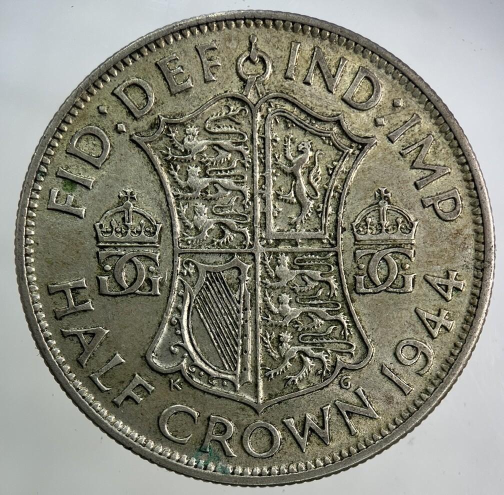 1944 George VI Half-Crown Silver Coin | Fine Collectable Grade