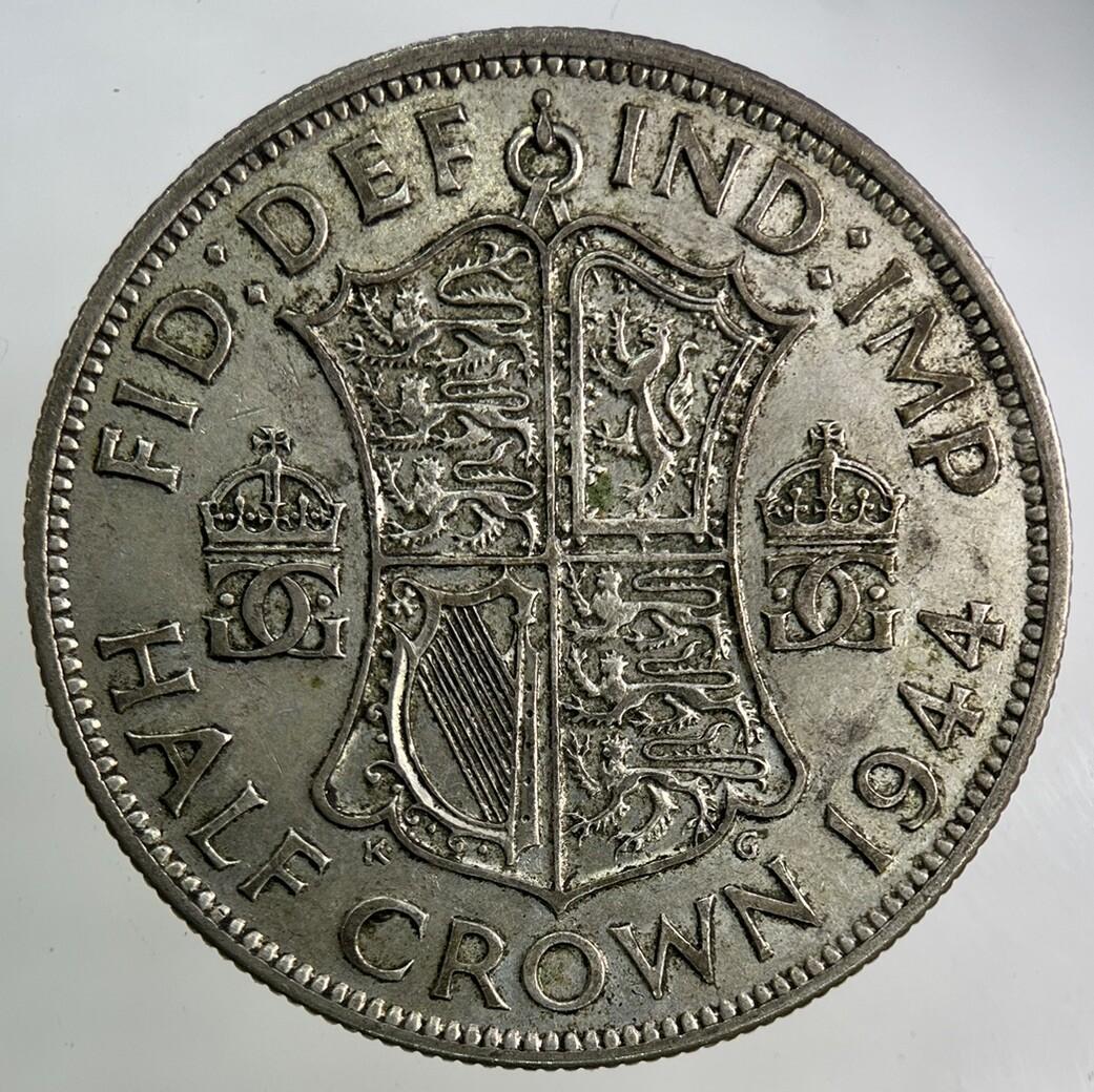 1944 George VI Half-Crown Silver Coin | Fine Collectable Grade