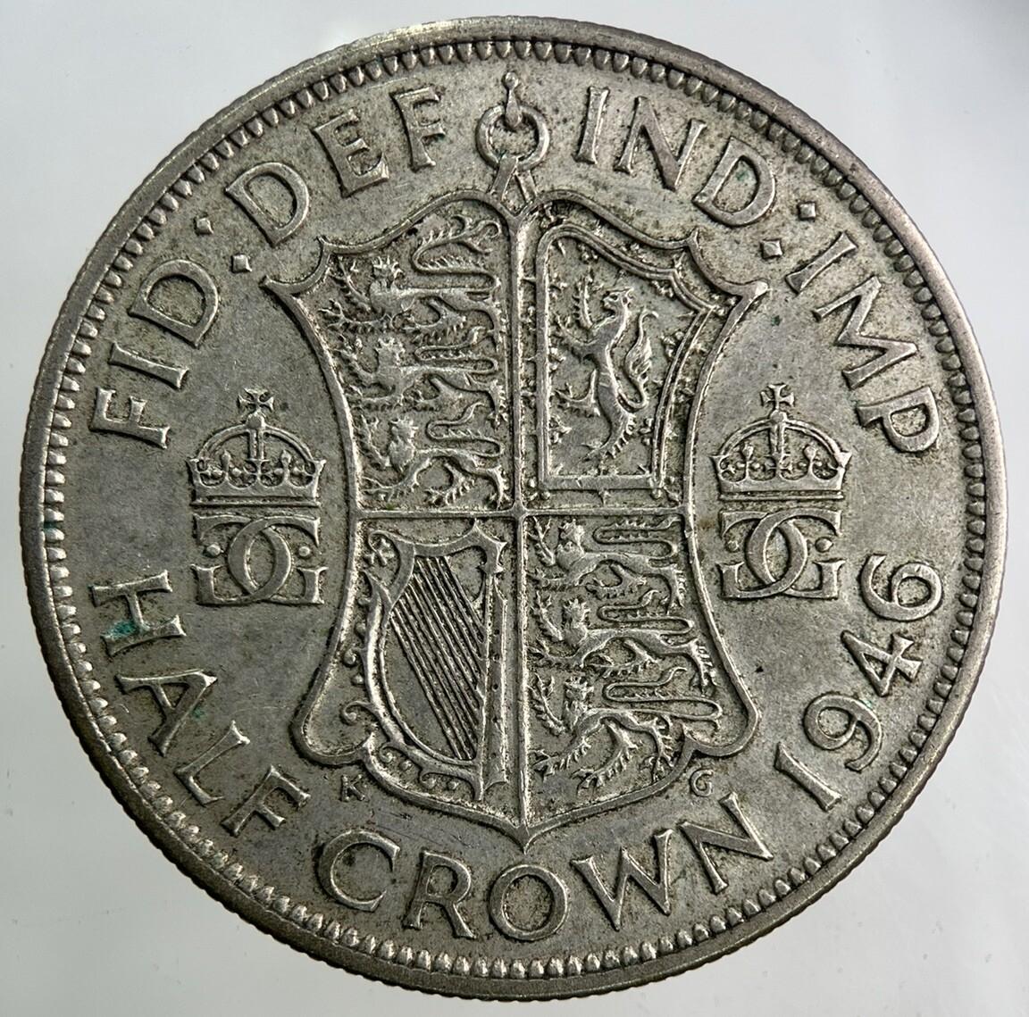 1946 George VI Half-Crown Silver Coin | Fine Collectable Grade