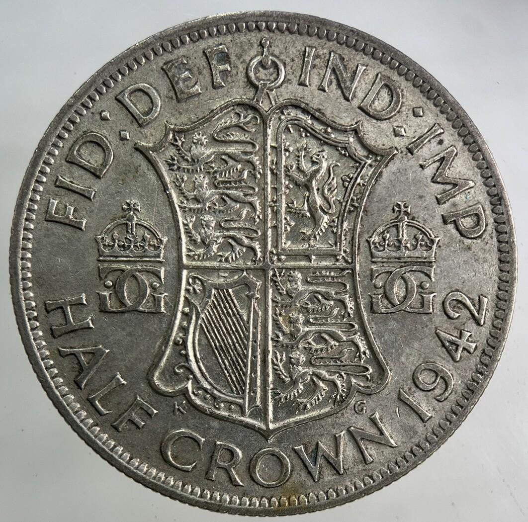 1942 George VI Half-Crown Silver Coin | Fine Collectable Grade