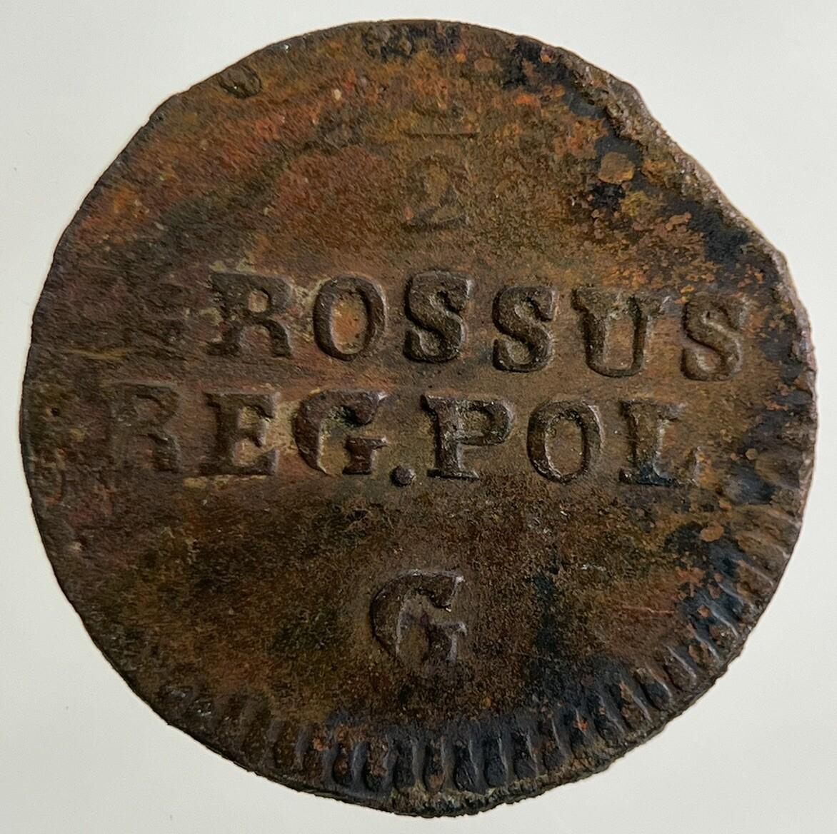 1767 Poland 1/2 Half Grossuz Coin | Collectable Grade