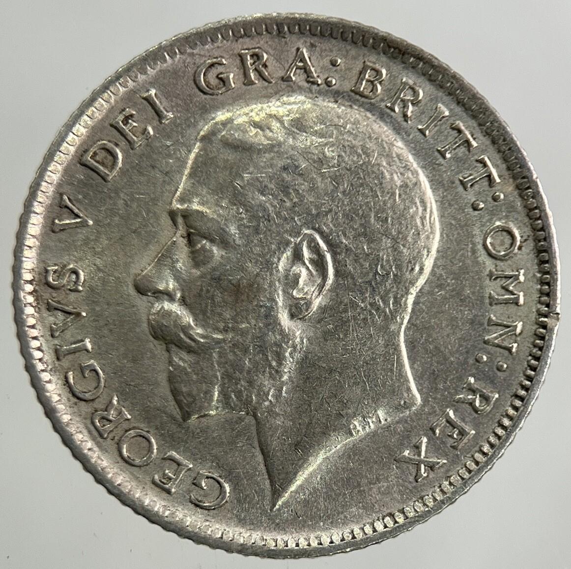 1916 George V Sixpence Silver Coin | Very High Grade