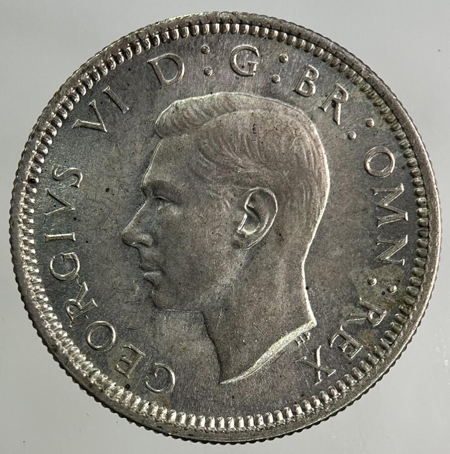 1937 George VI Sixpence Silver Coin | Very High Grade