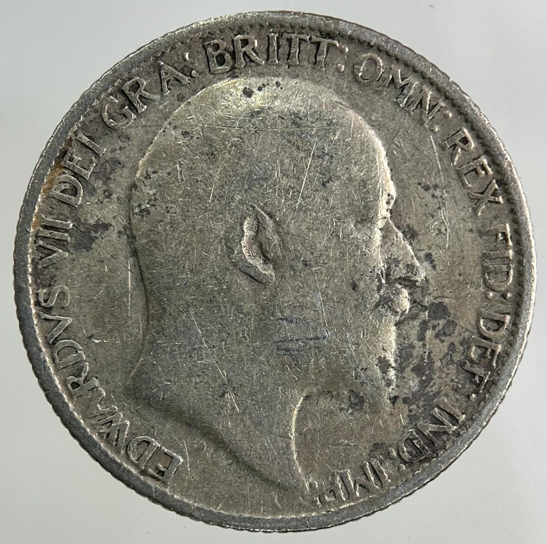 1908 Edward VII Sixpence Silver Coin | Collectable Grade
