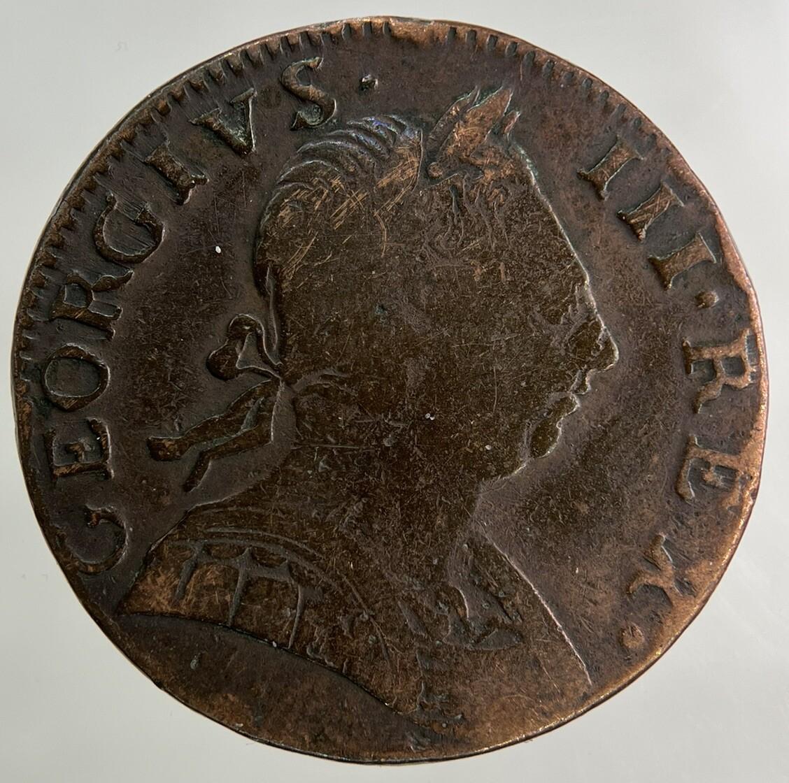 1775 George III 3rd Half-Penny Coin | Fine Collectable Grade
