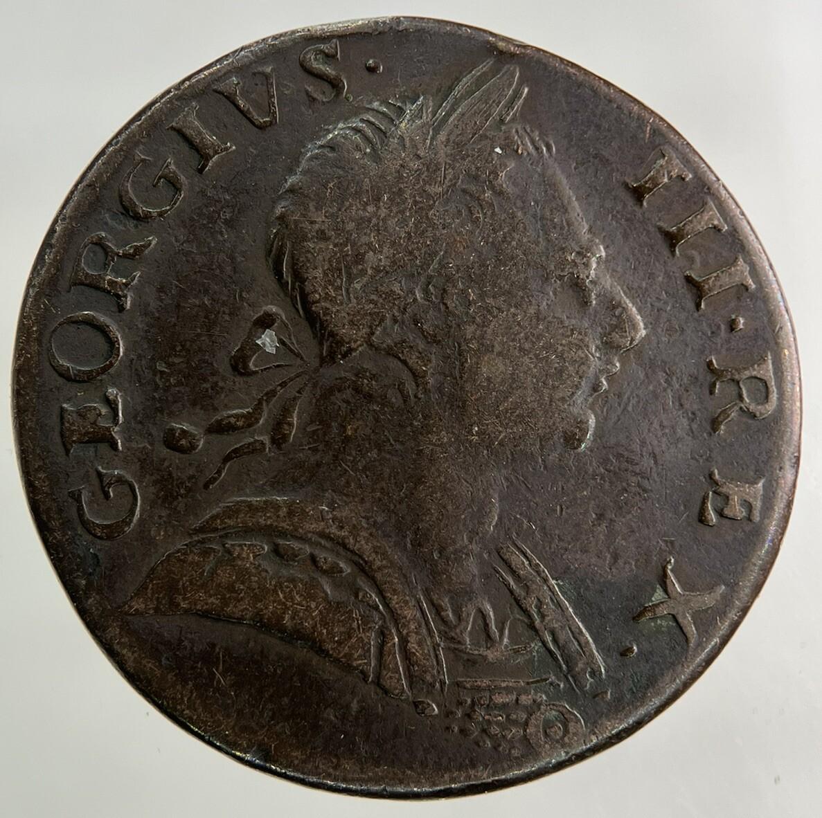 1775 George III 3rd Half-Penny Coin | Fine Collectable Grade