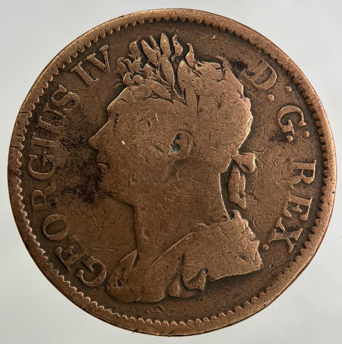 1823 Irish Half-Penny Coin | Fine Collectable Grade