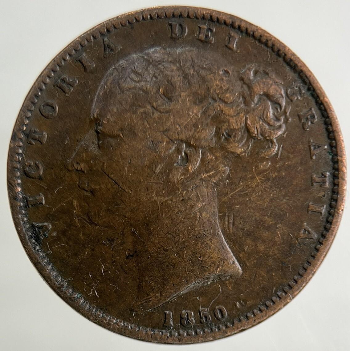 1850 Victoria Farthing Coin | Fine Collectable Grade