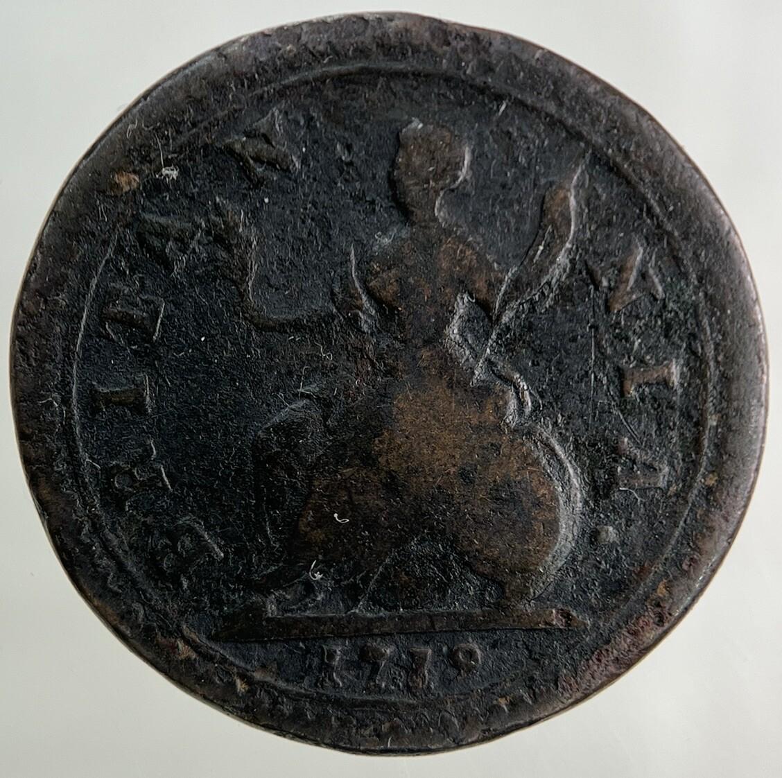 1719 George I 1st Farthing Coin | Fine Collectable Grade