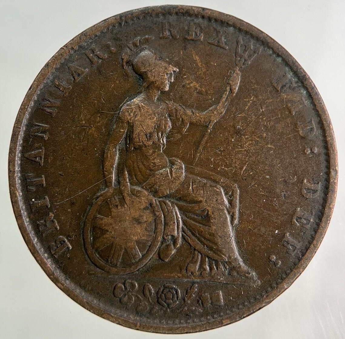 1831 William IV Half-Penny Coin | Fine Collectable Grade