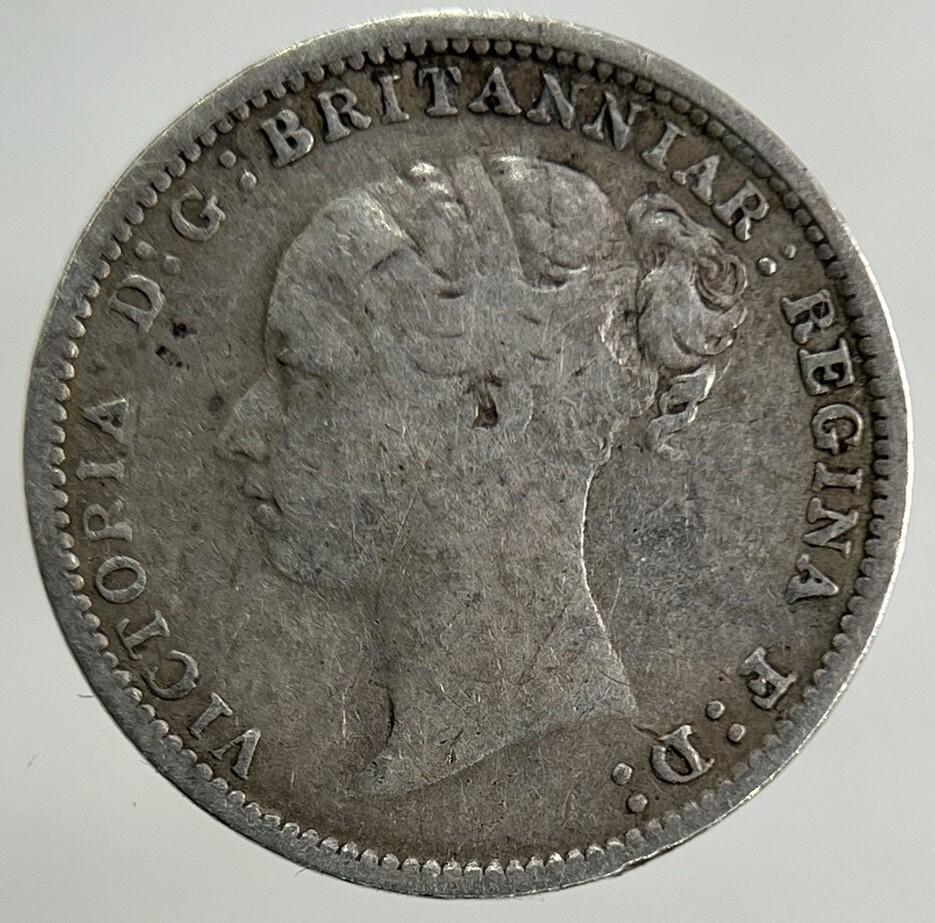 1885 Victoria Threepence Silver Coin | Fine Collectable Grade