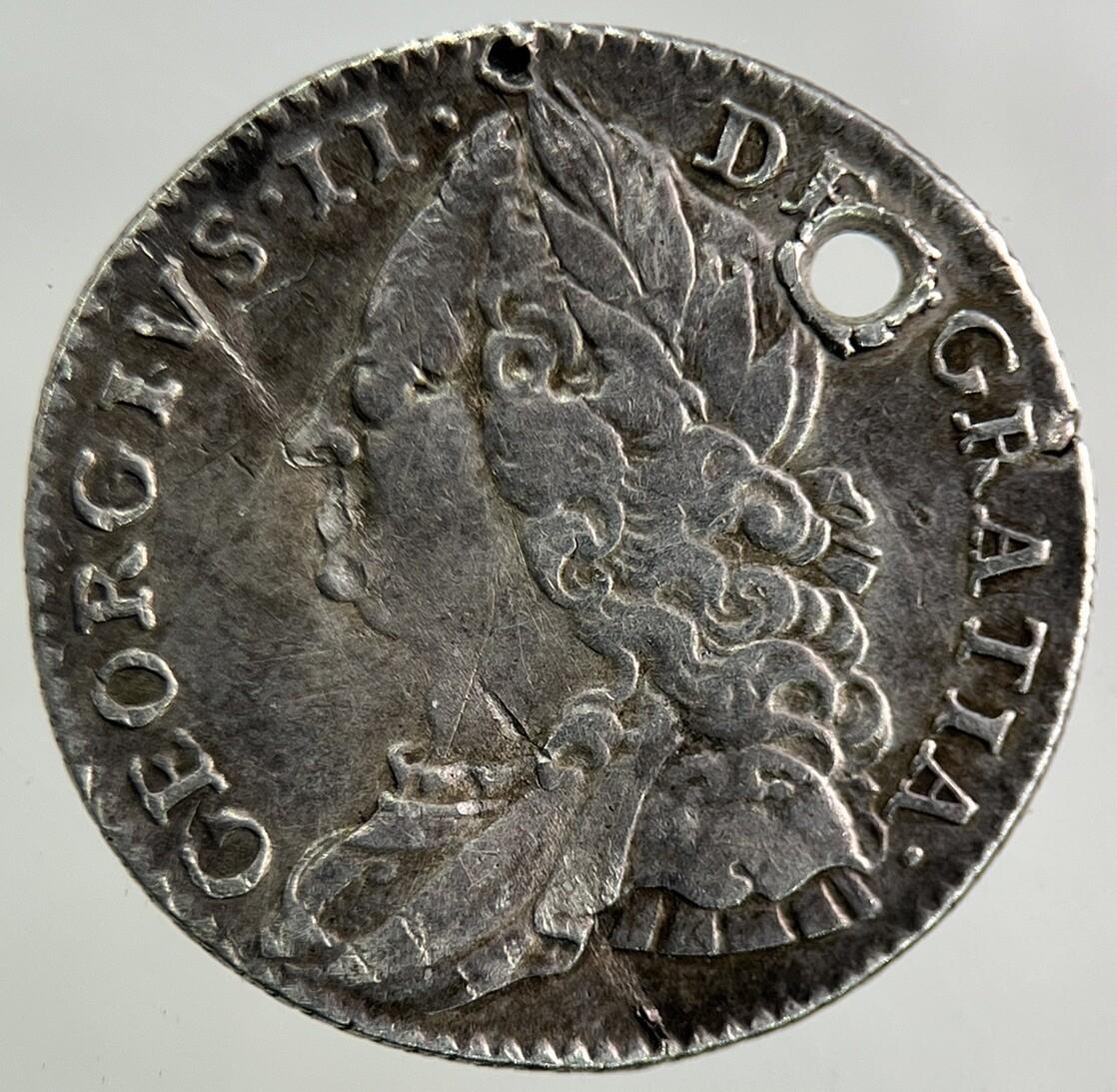 1758 George II 2nd Sixpence Silver Coin | Fine Collectable Grade