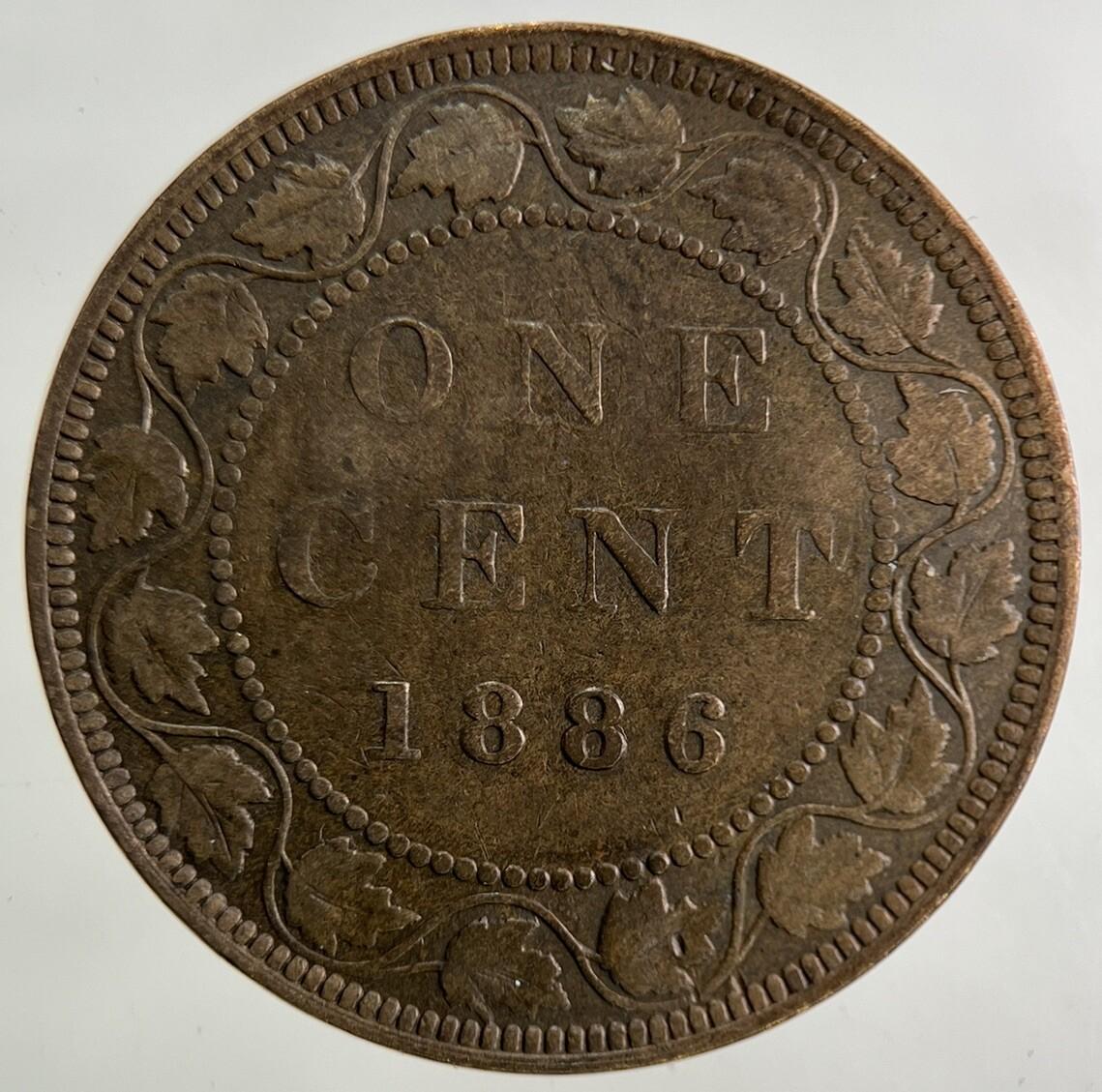 1886 Canada One Cent Coin | Fine Collectable Grade