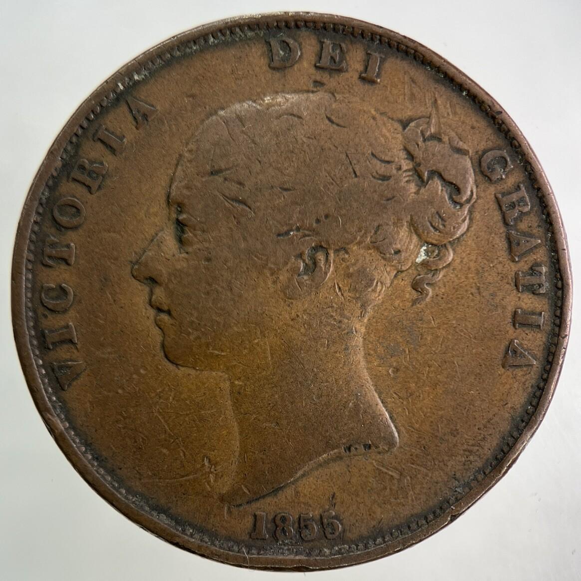 1855 Victoria One Penny Coin | Collectable Grade