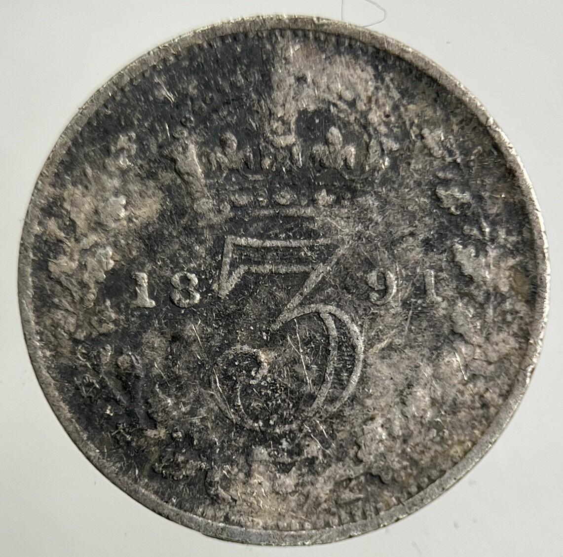 1891 Victoria Threepence Silver Coin | Collectable Grade