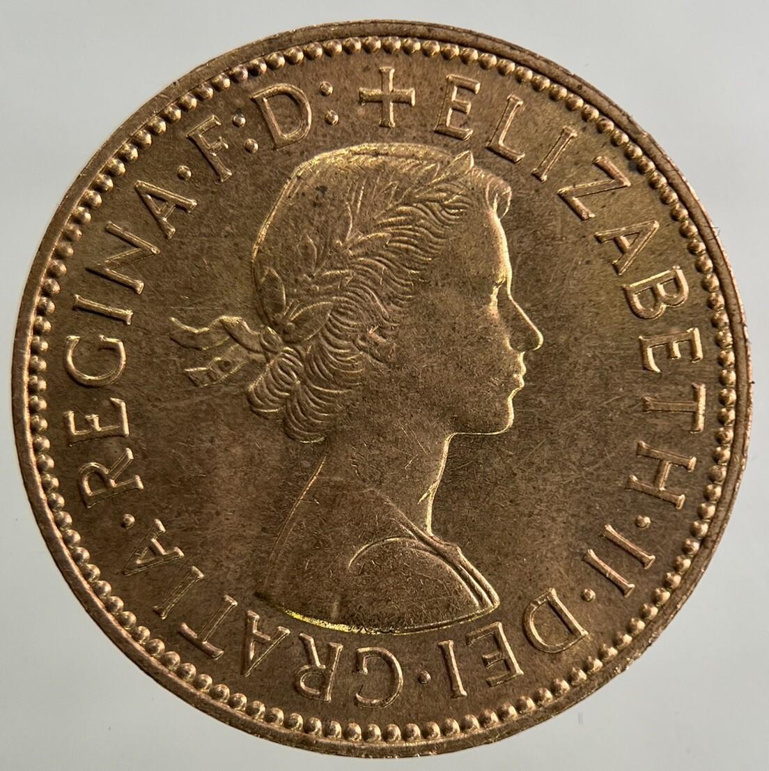 1966 Elizabeth II 2nd Half-Penny Coin | Very Fine Grade