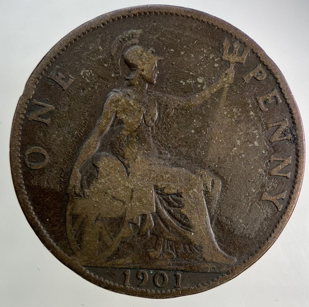 1901 Victoria One Penny Coin | Collectable Grade