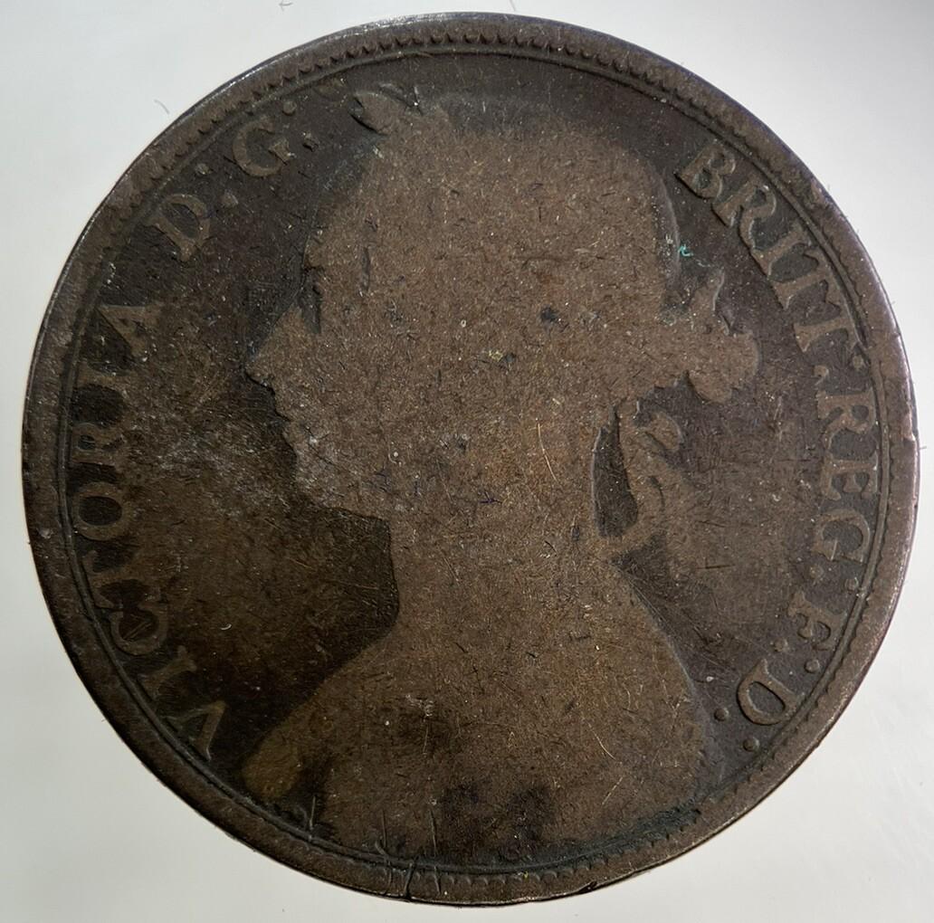 1890 Victoria One Penny Coin | Collectable Grade