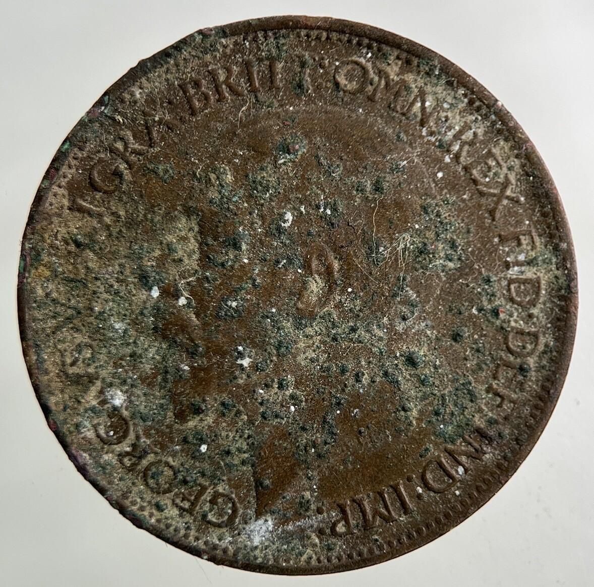 1919 George V Half-Penny Coin | Fine Collectable Grade