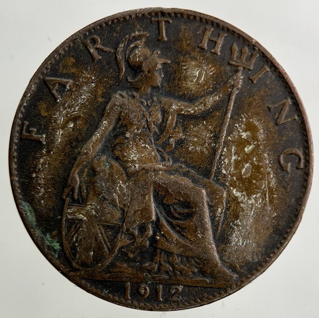 1912 George V Farthing Coin | Fine Collectable Grade