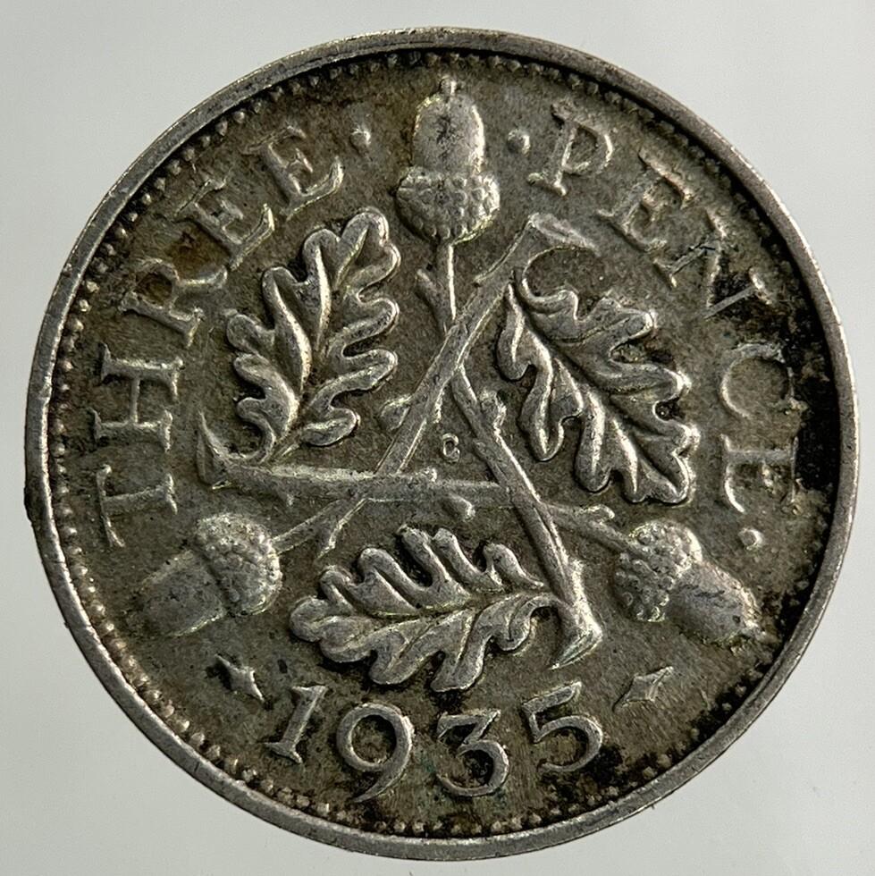 1935 George V Threepence Silver Coin | Fine Collectable Grade