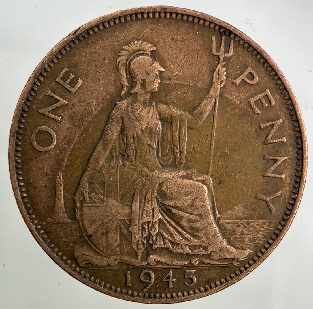 1945 George VI One Penny Coin | Fine Collectable Grade