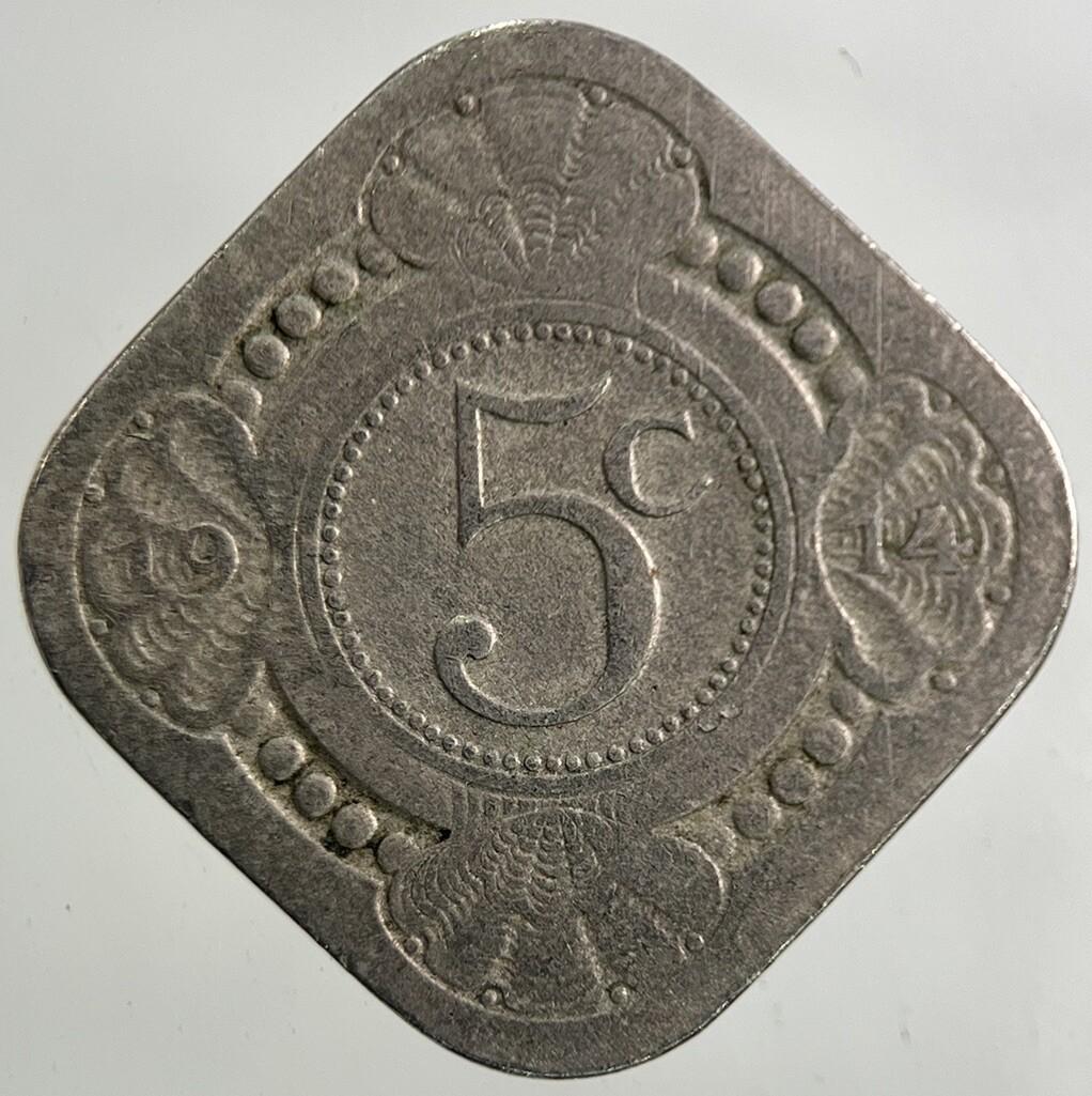 1914 Netherlands 5 Cents Coin | Collectable Grade