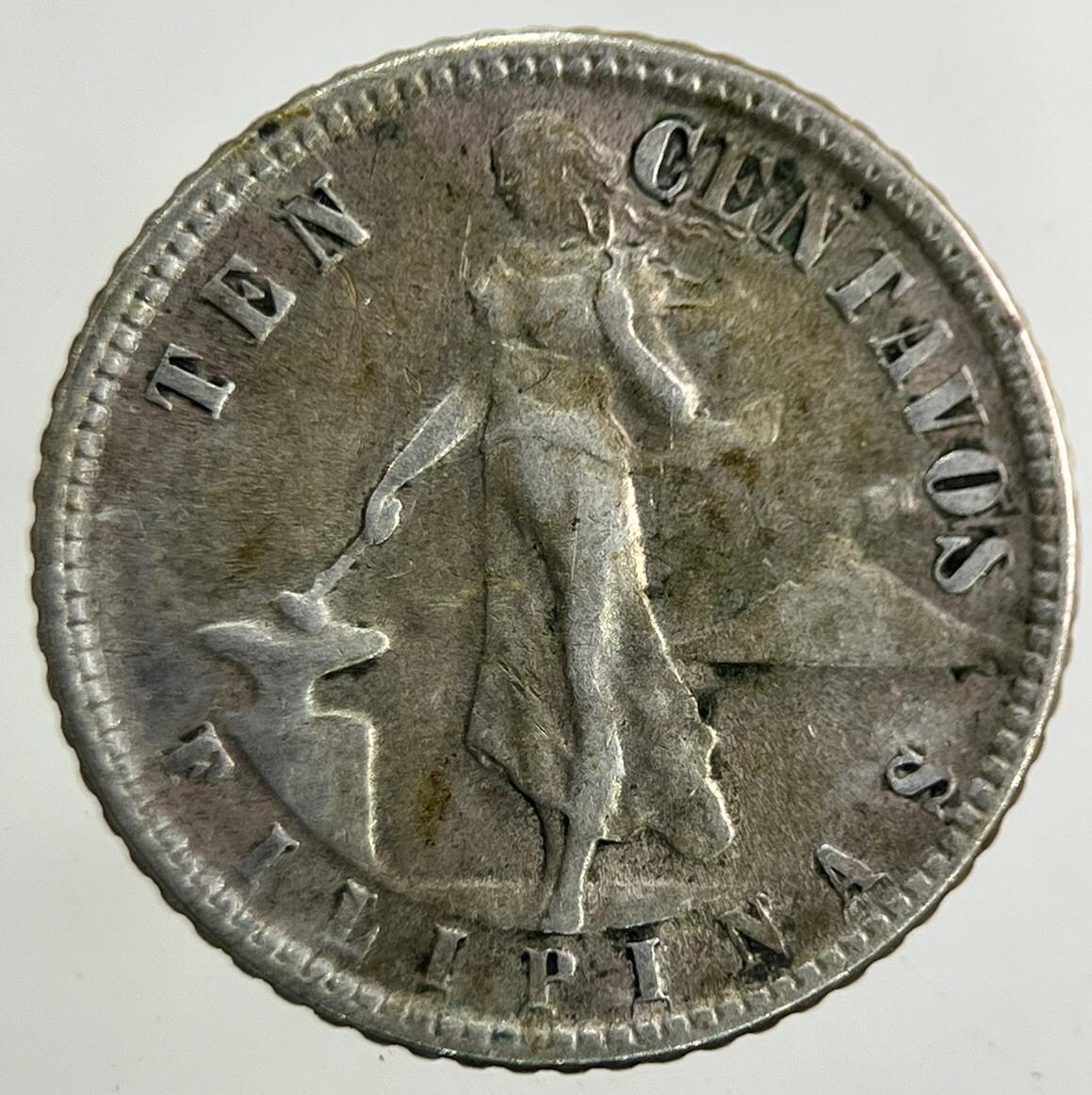 1944 Philippines 10 Centavos Silver Coin | Fine Collectable Grade