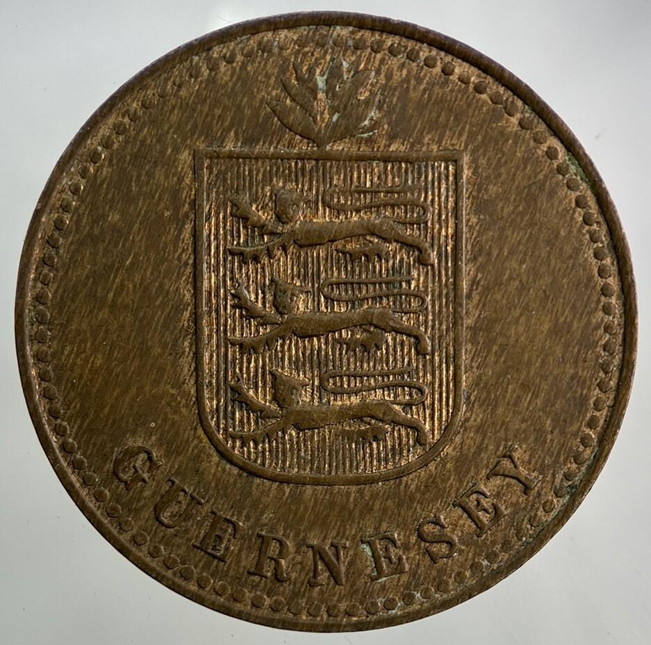 1945 Guernsey 4 Doubles Coin | Very High Grade