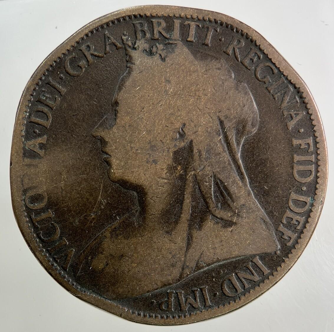 1896 Victoria One Penny Coin | Collectable Grade