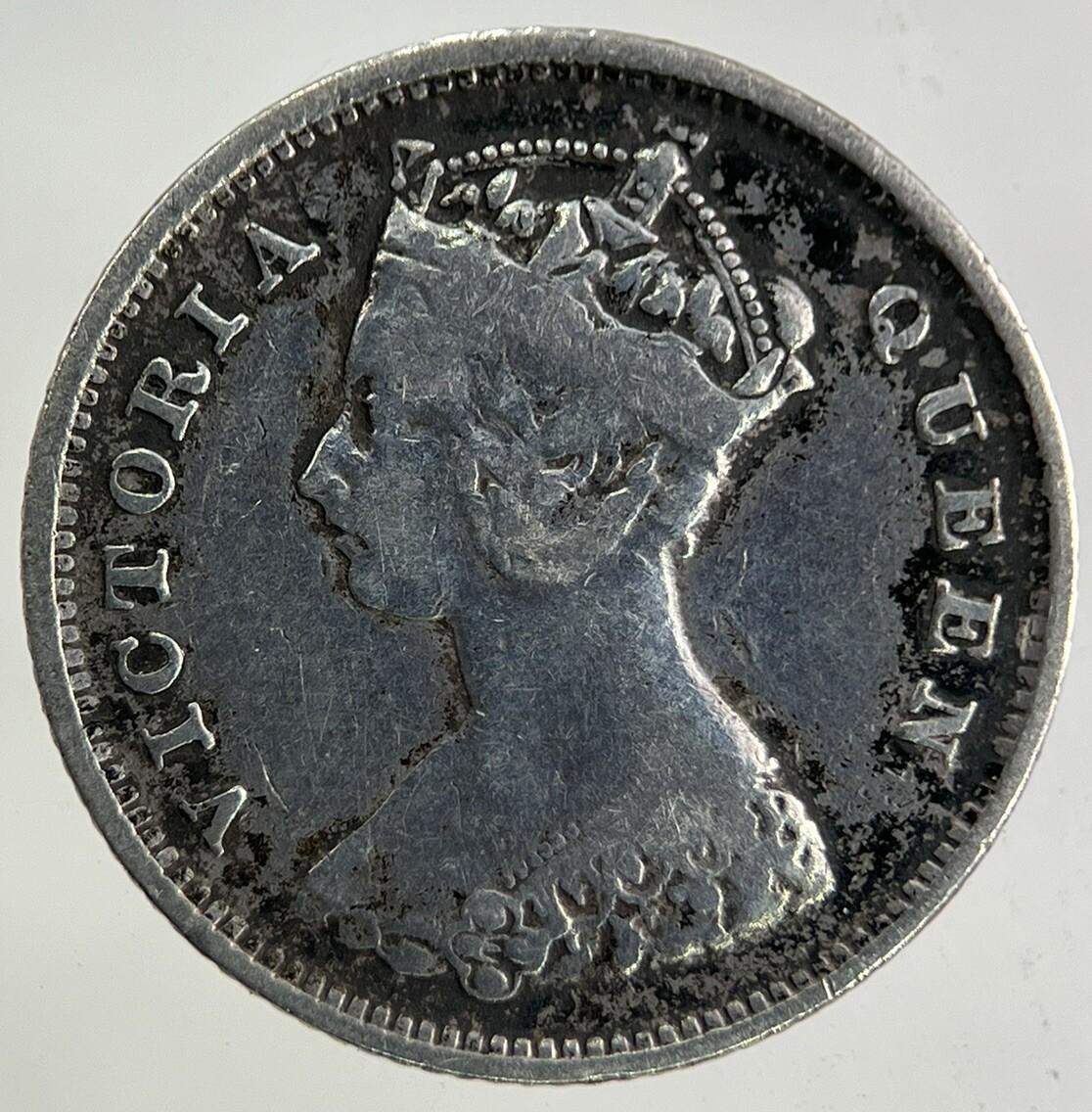 1898 Hong Kong 10 Cents Silver Coin | Fine Collectable Grade