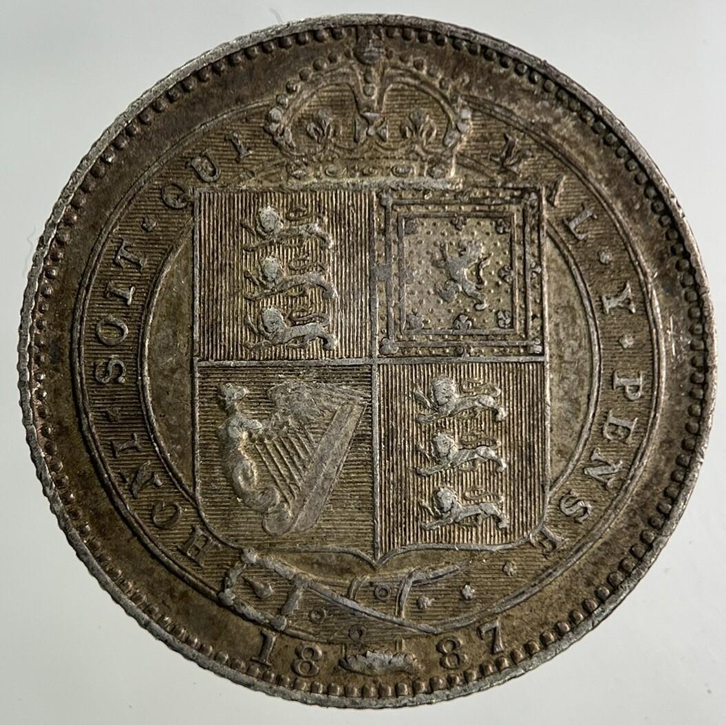 1887 Victoria Shilling Silver Coin | Fine Collectable Grade