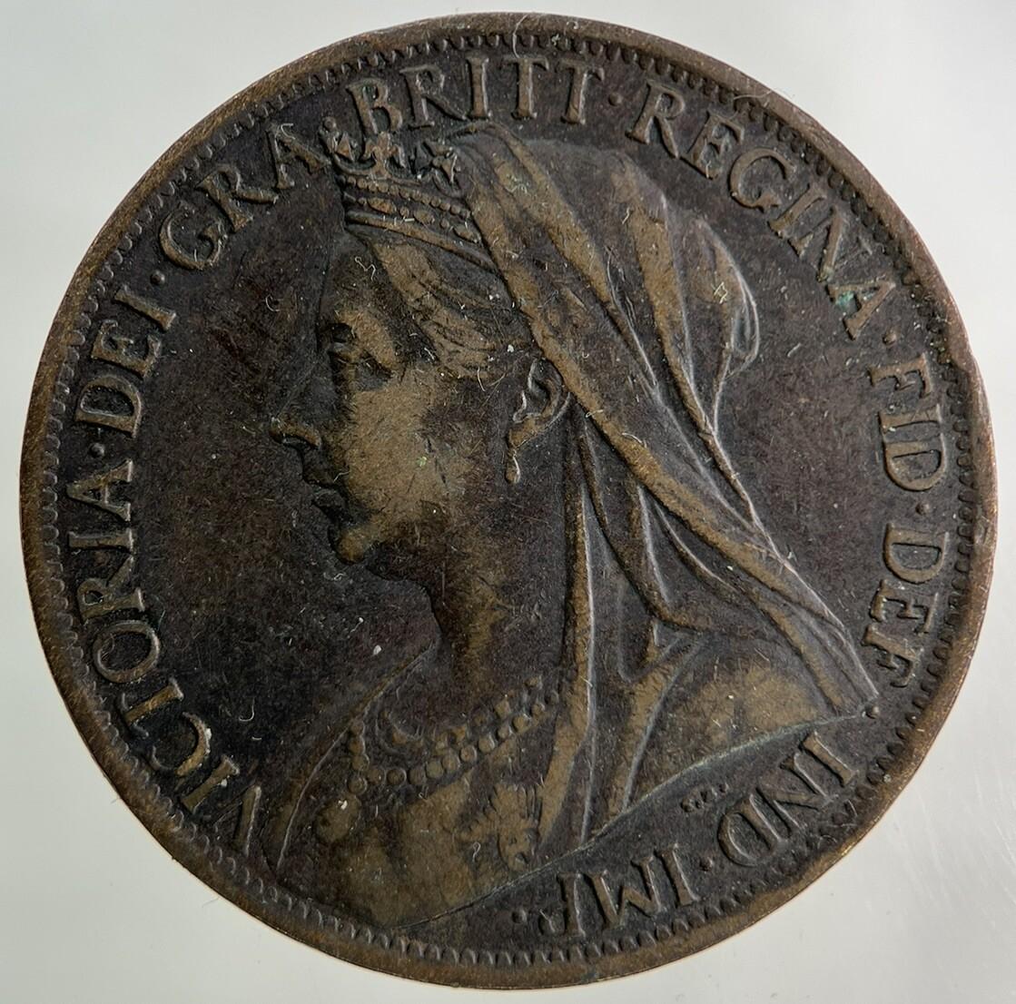 1901 Victoria One Penny Coin | Fine Collectable Grade