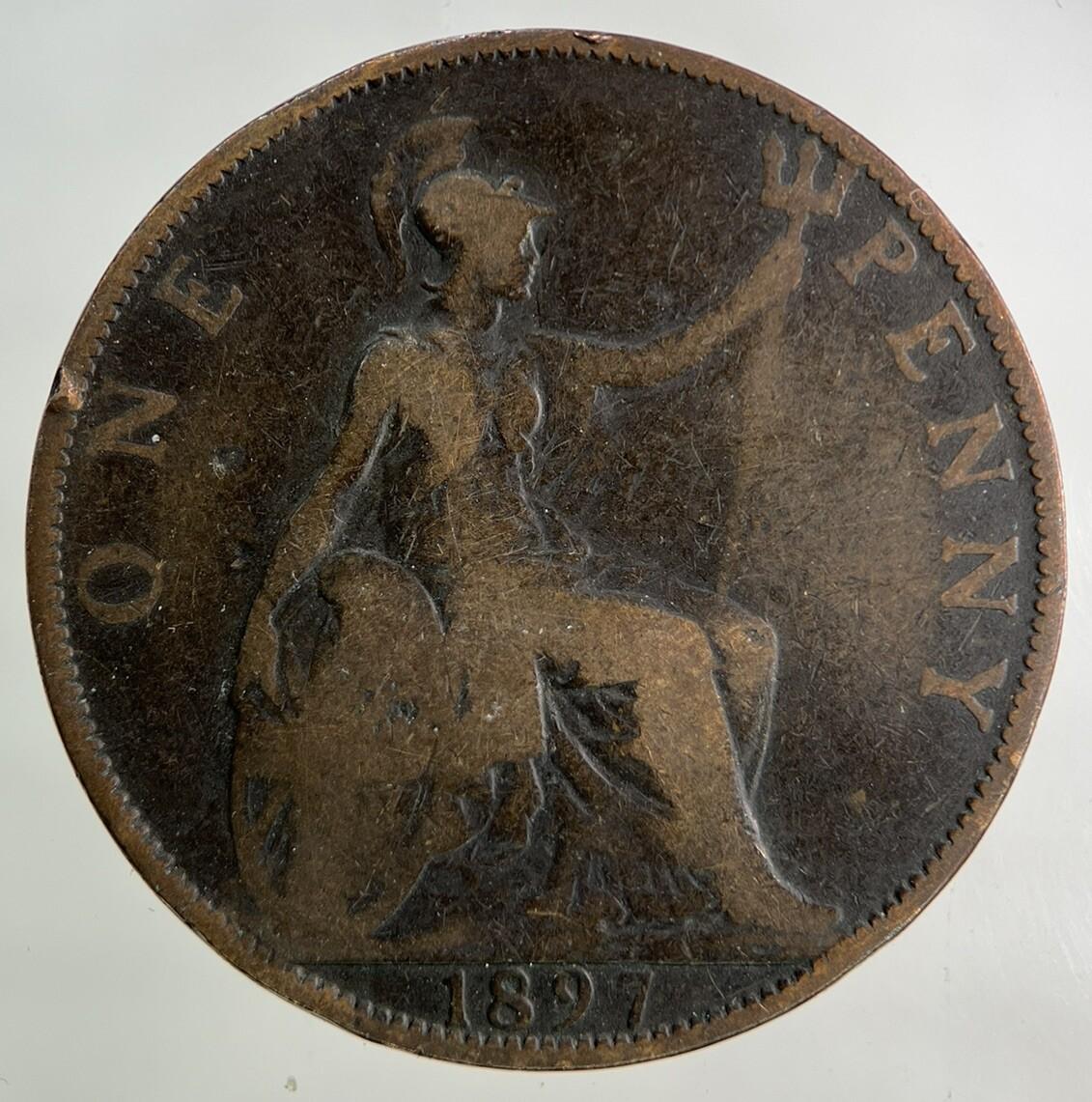 1897 Victoria One Penny Coin | Collectable Grade