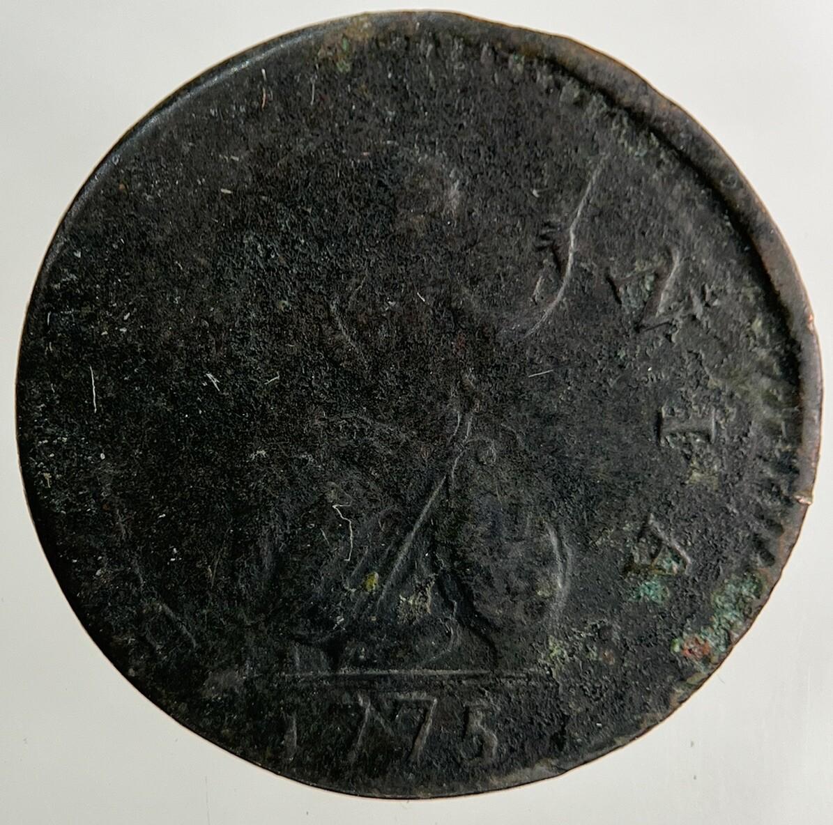 1775 George III 3rd Farthing Coin | Fine Collectable Grade