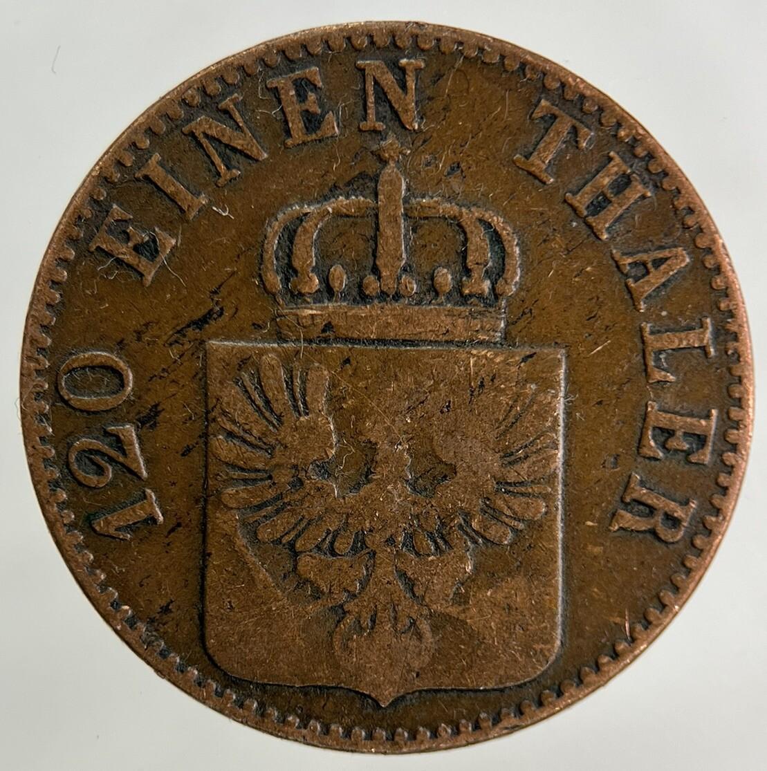 1858 Germany German States 3 Pfennig Coin | Collectable Grade