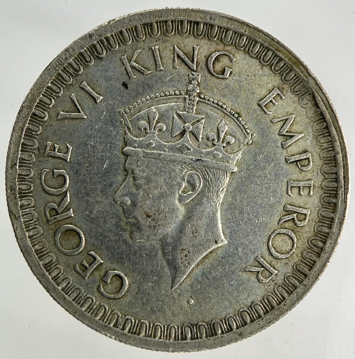 1944 India Half Rupee Silver Coin | Very High Grade