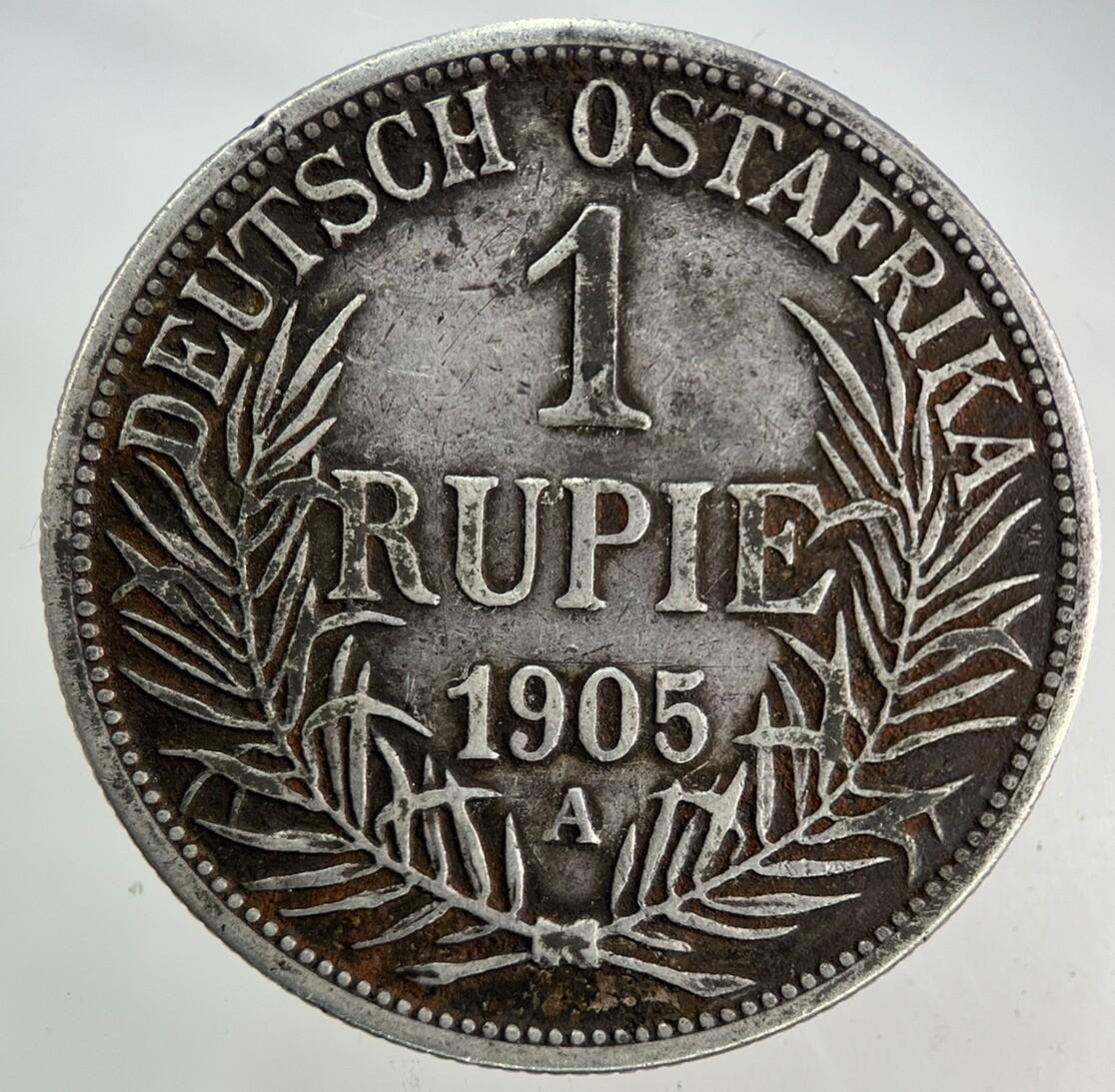 1905 Germany East Africa 1 Rupie Silver Coin | Fine Collectable Grade