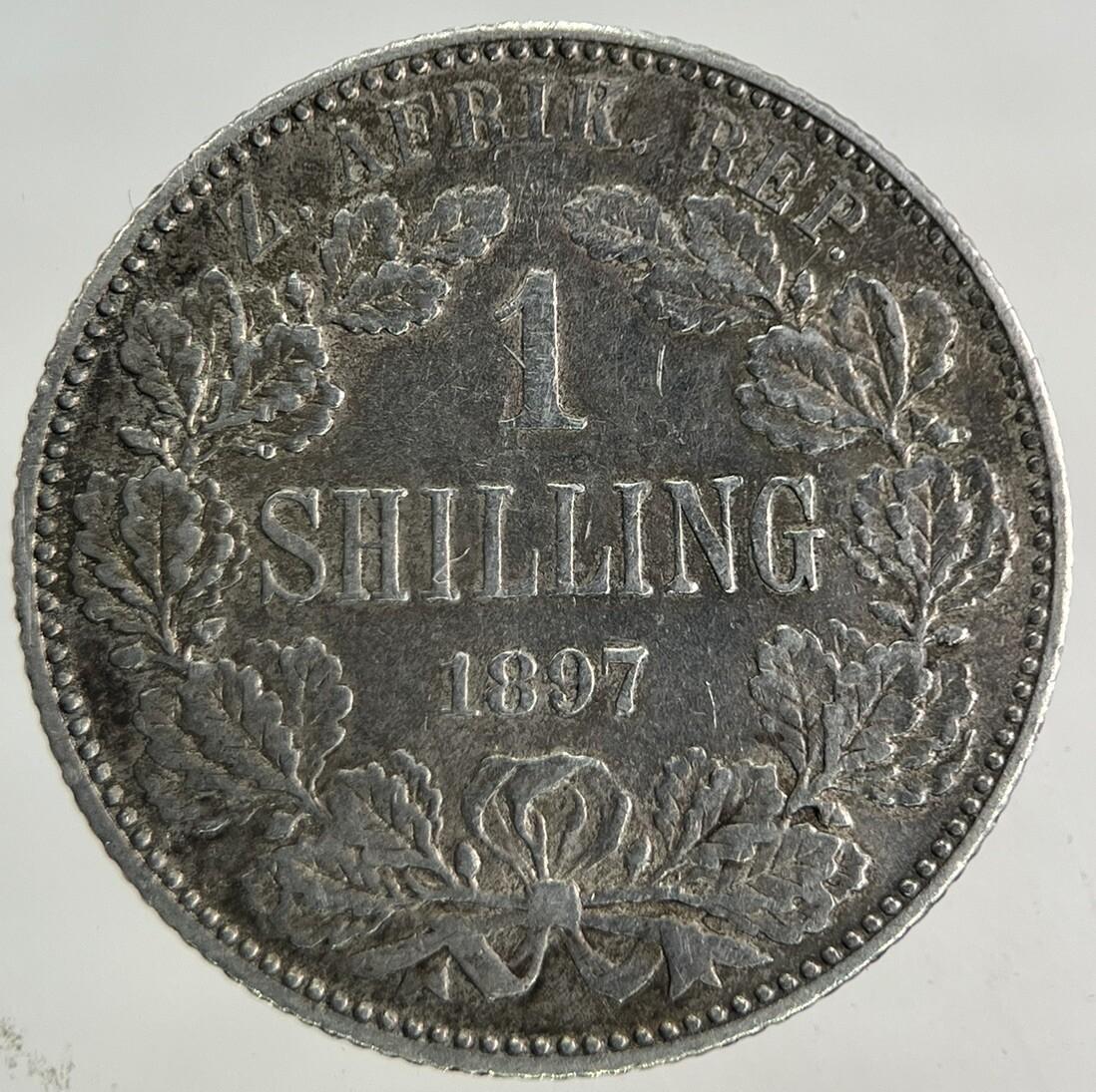 1897 South Africa 1 Shilling Silver Coin | Very High Grade