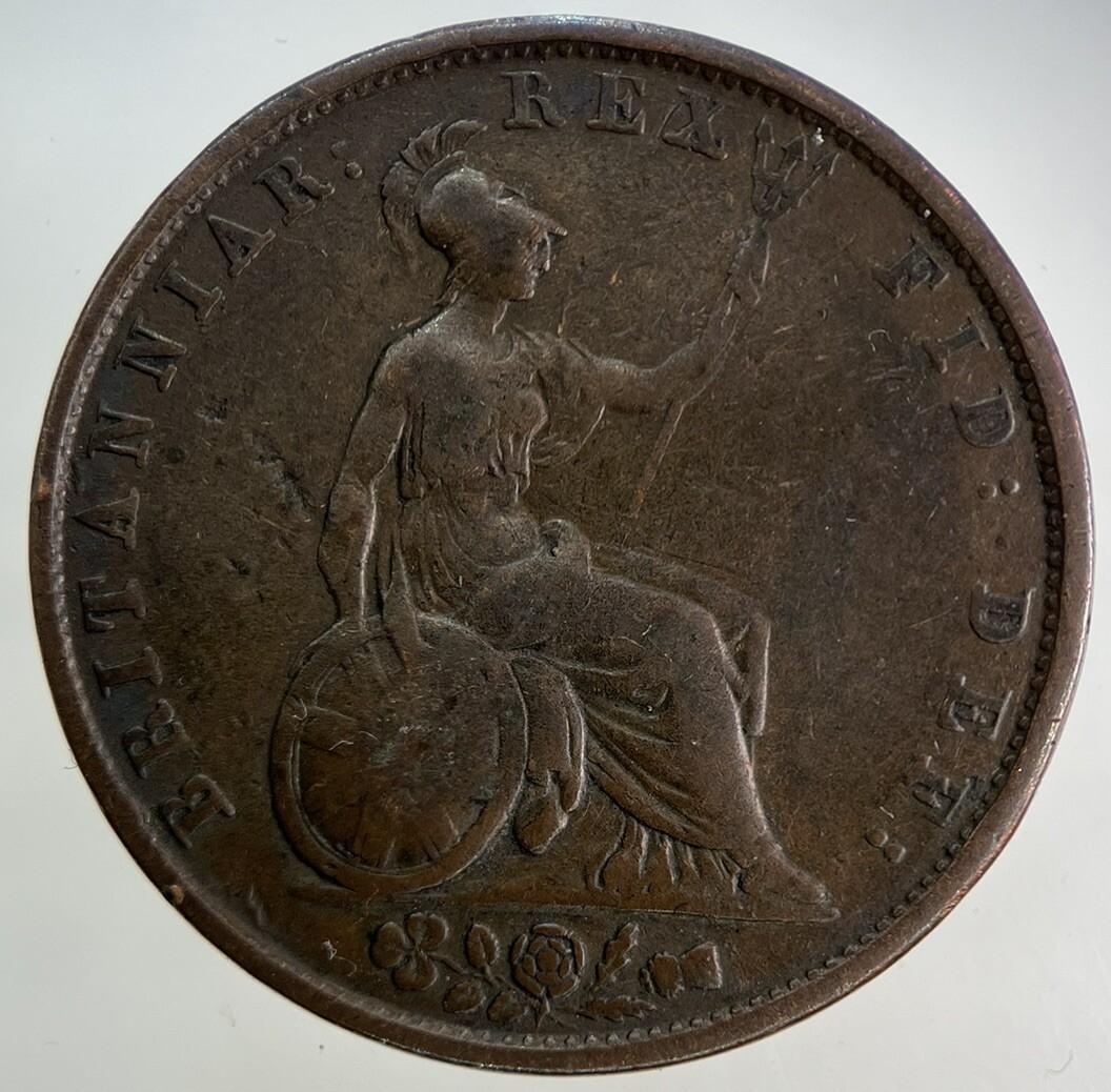 1831 William IV Half-Penny Coin | Fine Collectable Grade